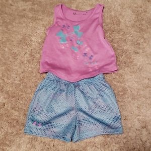 Under Armour girls 3T matching tank top and shorts